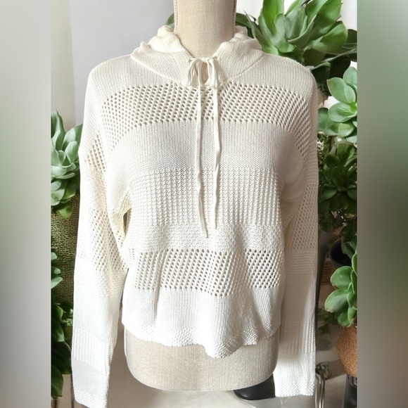 Love By Design Ivory Knit Hoodie - Picture 1 of 8